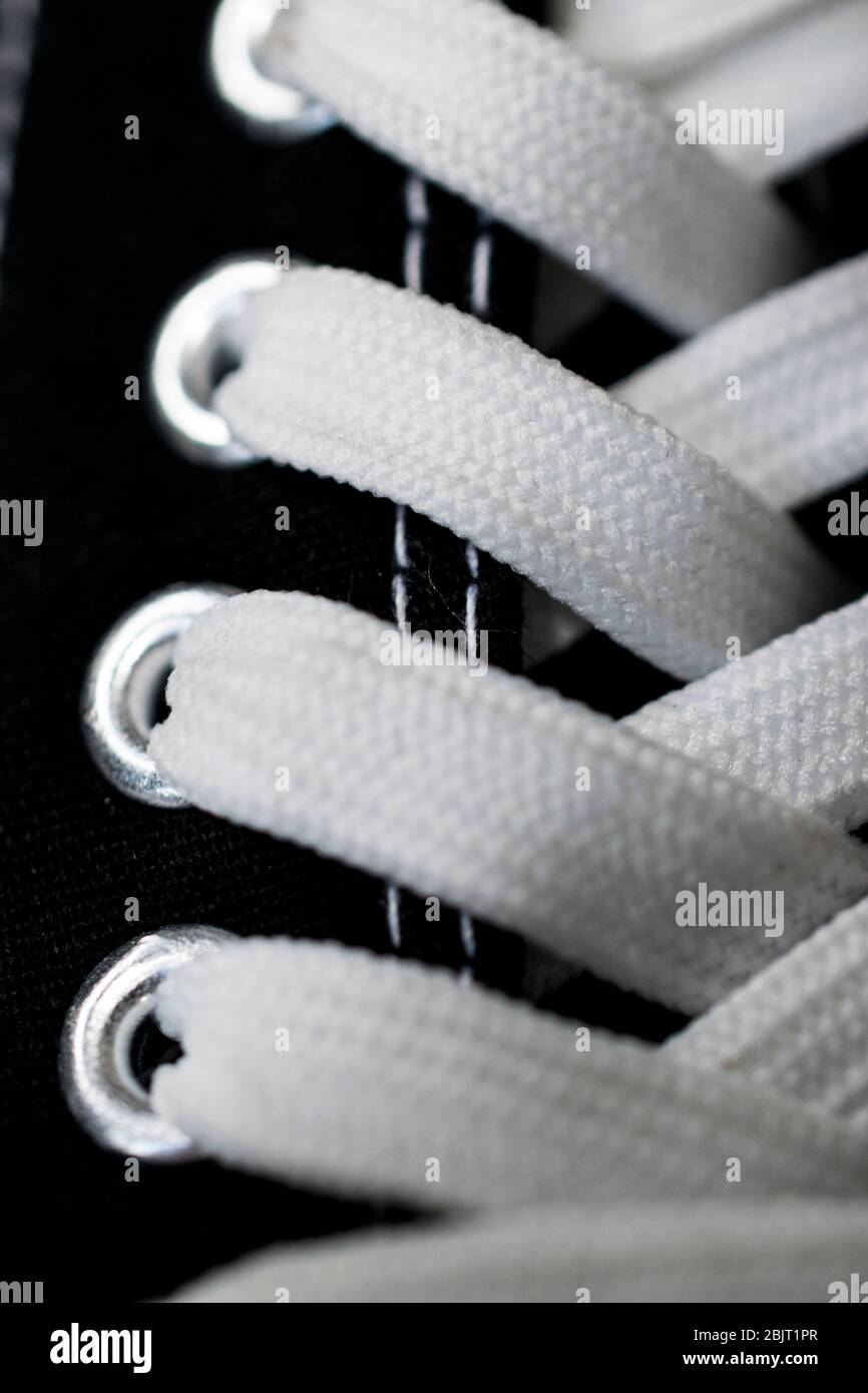 White leather laces hires stock photography and images Alamy