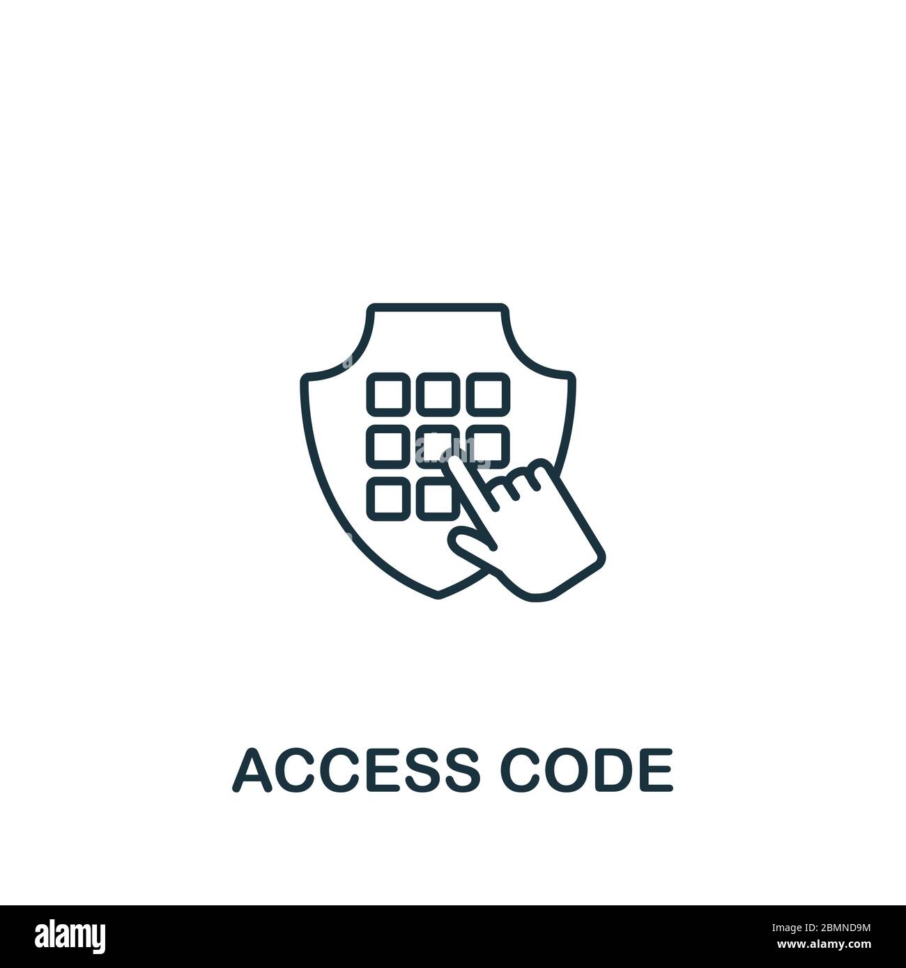 Access Code icon from security collection. Simple line element Access