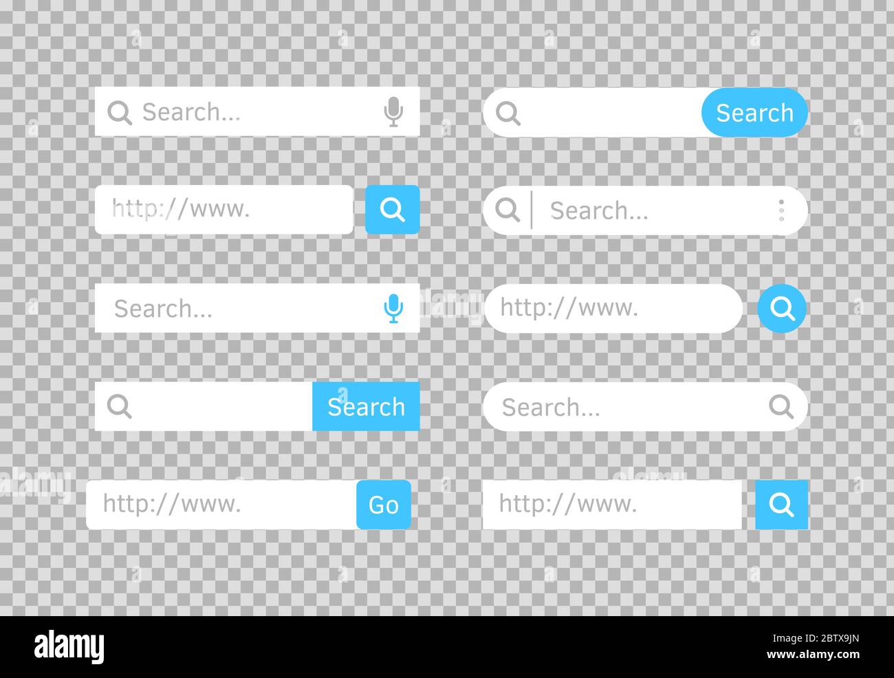 Search bar. site ui bar set. Searching element for web site, app, ui