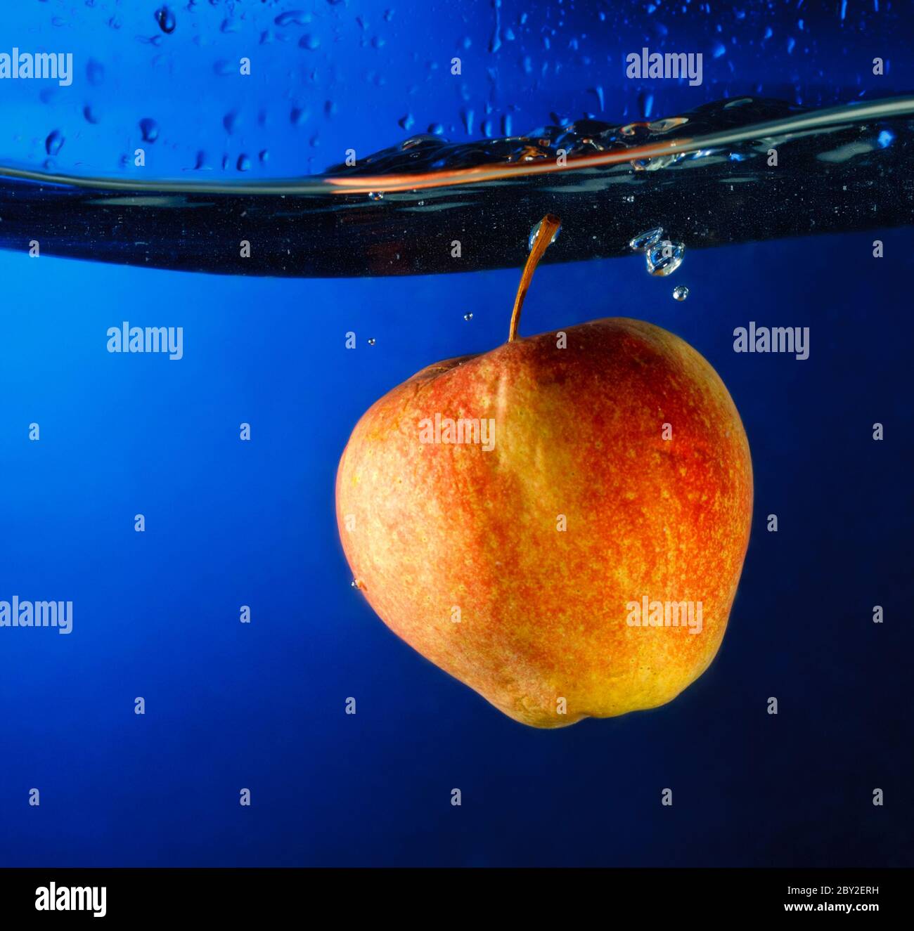 Apple Float Under Water Stock Photo Alamy