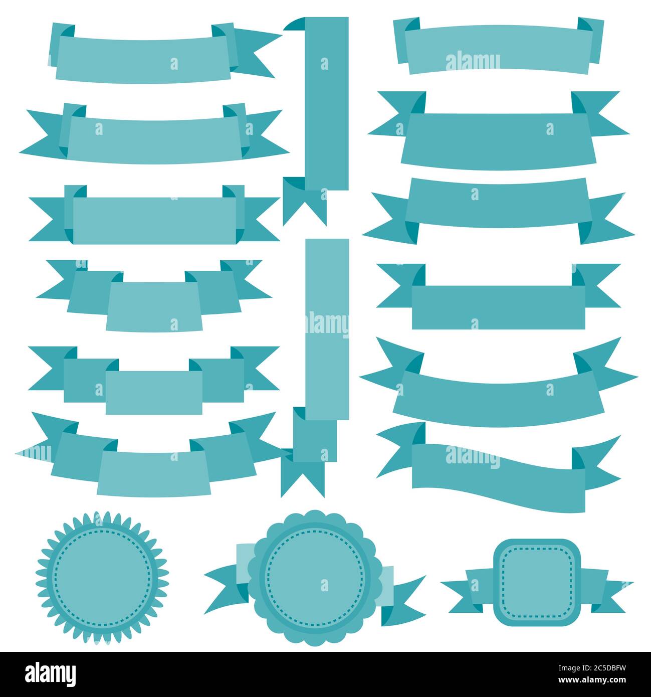 Vector blue Ribbons Set Stock Vector Image & Art Alamy