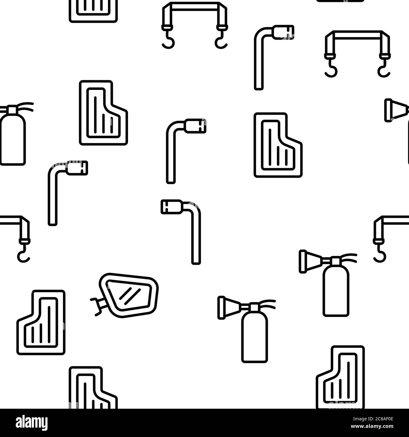 Car Accessories Tool Vector Seamless Pattern Stock Vector Image & Art