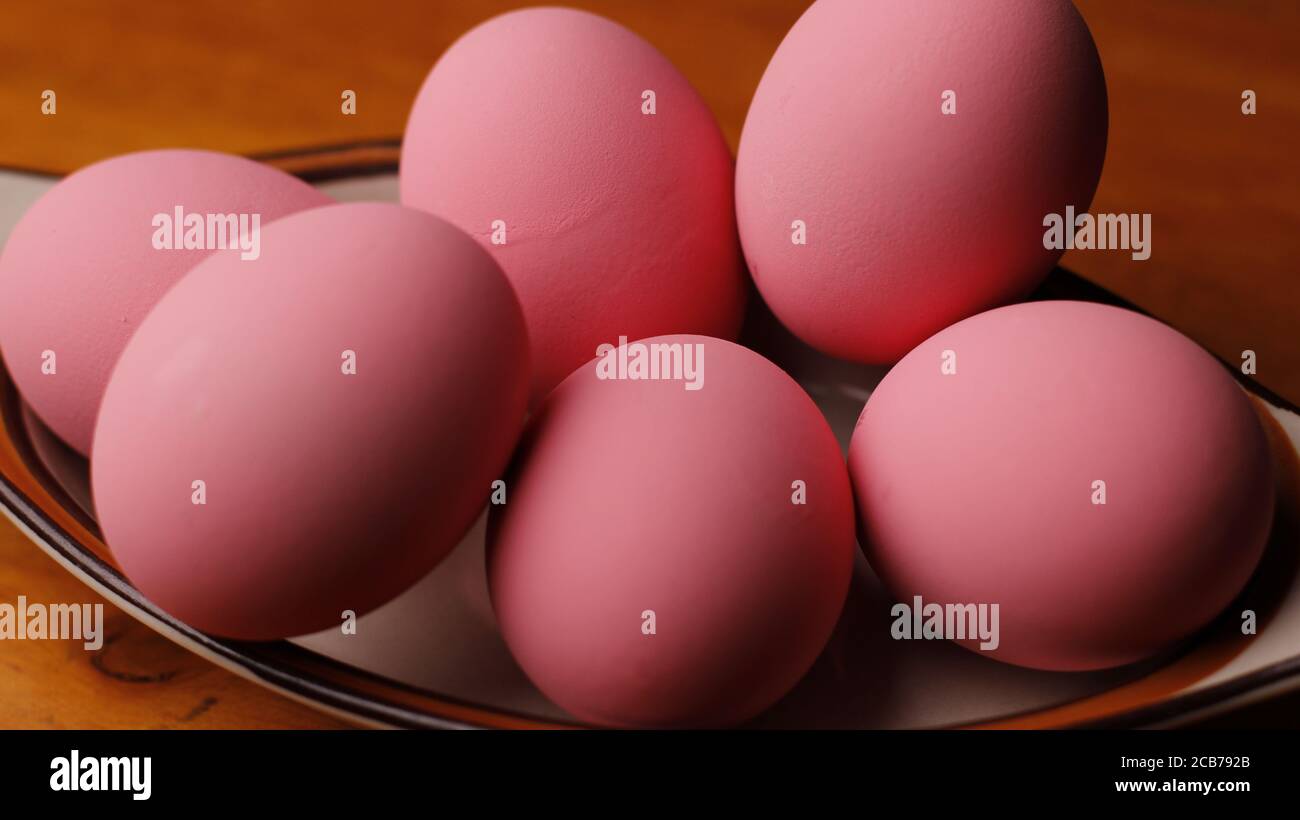 Pink Eggs Stock Photo Alamy