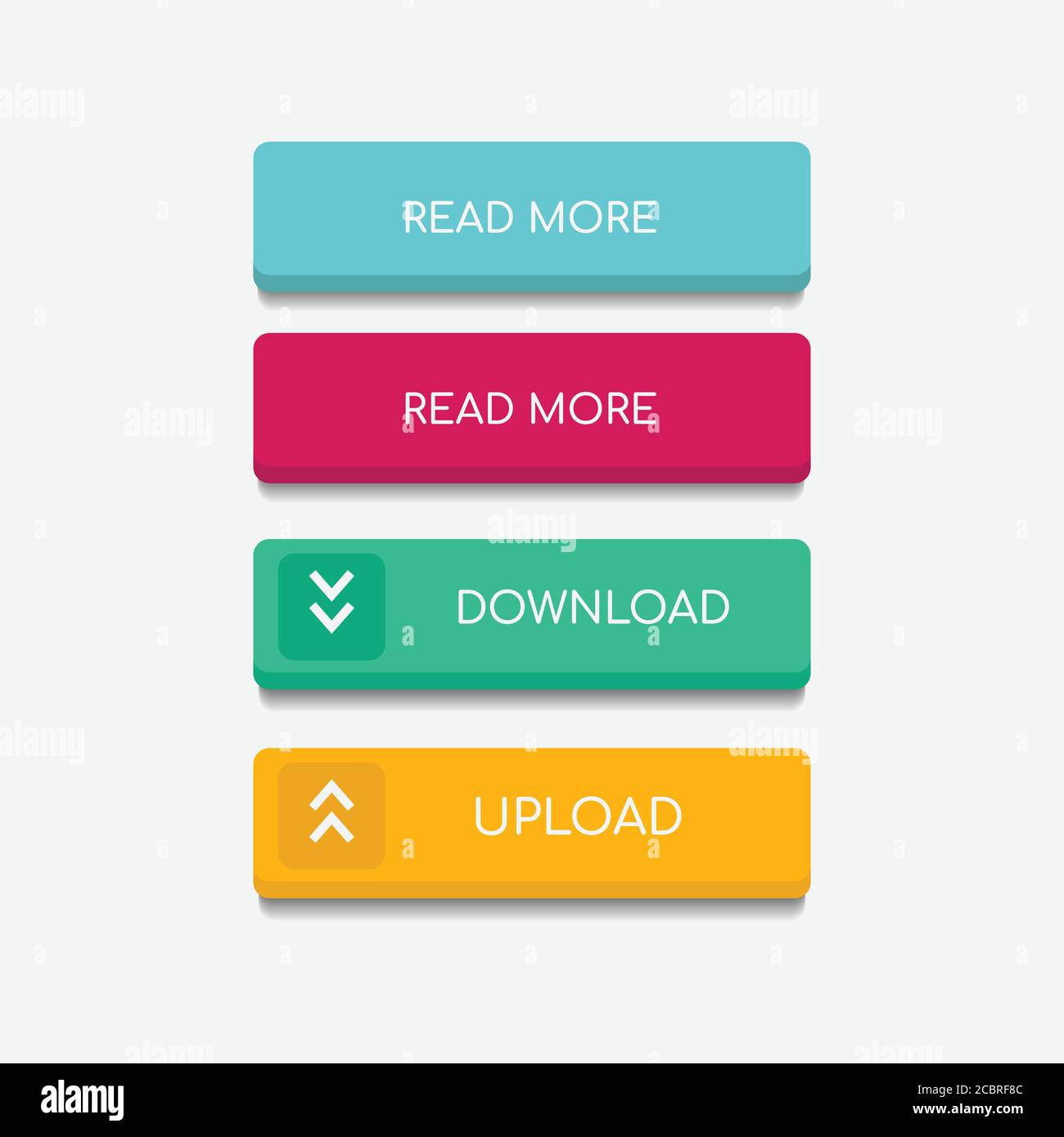  buttons flat design.  and ui application color button icon for modern website. Buttons