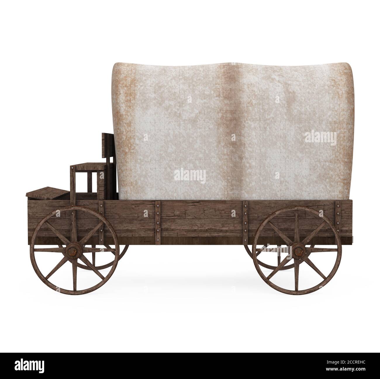 Covered Wagon Isolated Stock Photo Alamy