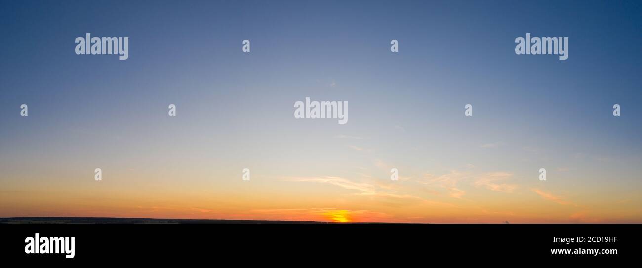 Clear sky without clouds at sunset. Background Stock Photo Alamy