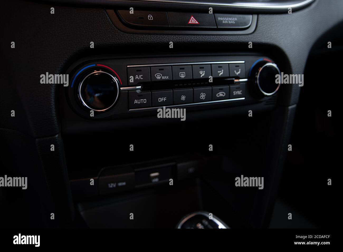 Automatic car air conditioner control panel Stock Photo Alamy