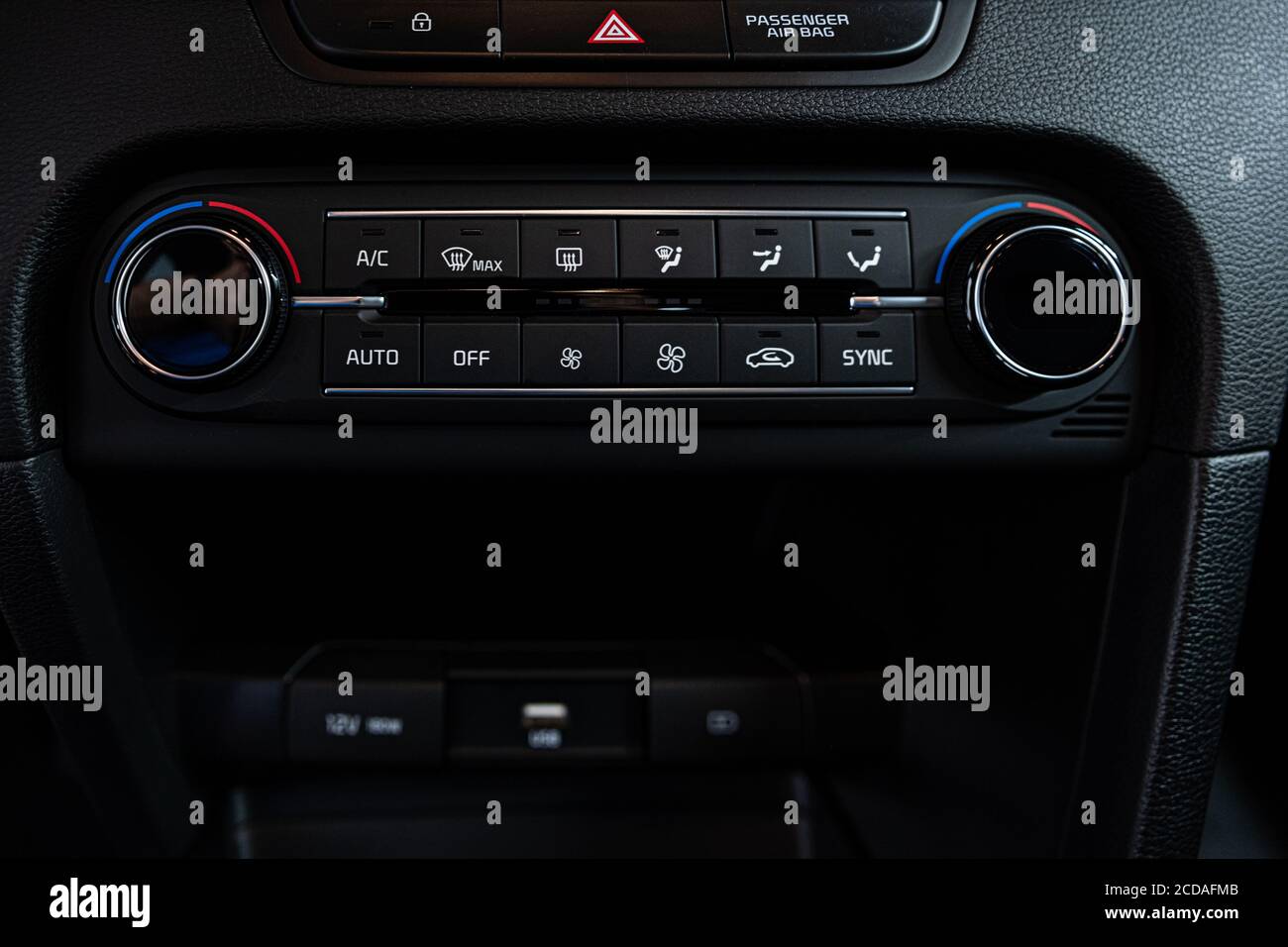 Automatic car air conditioner control panel Stock Photo Alamy