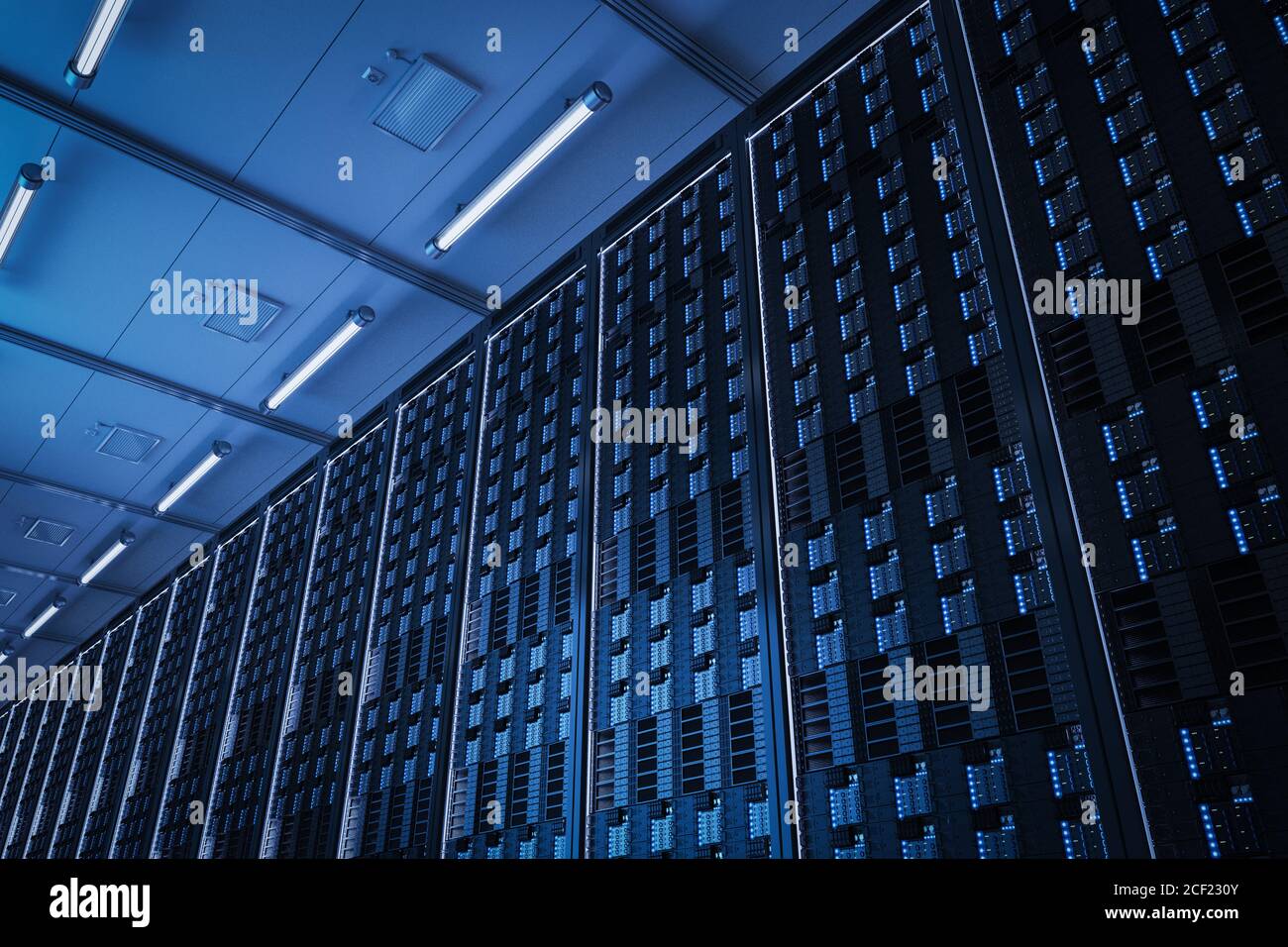 3d rendering server room or data center Stock Photo Alamy