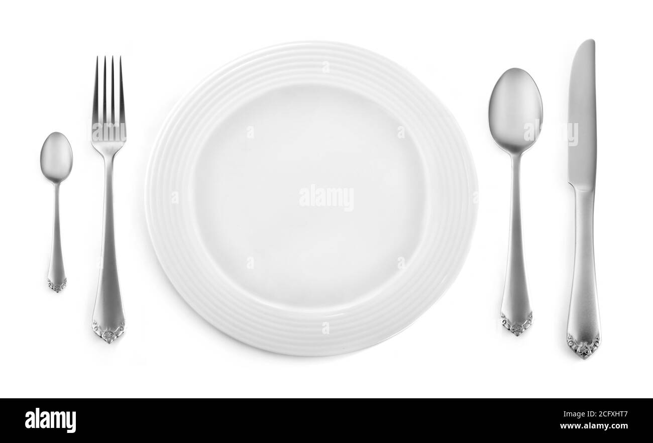 Classic dinner place setting Stock Photo Alamy