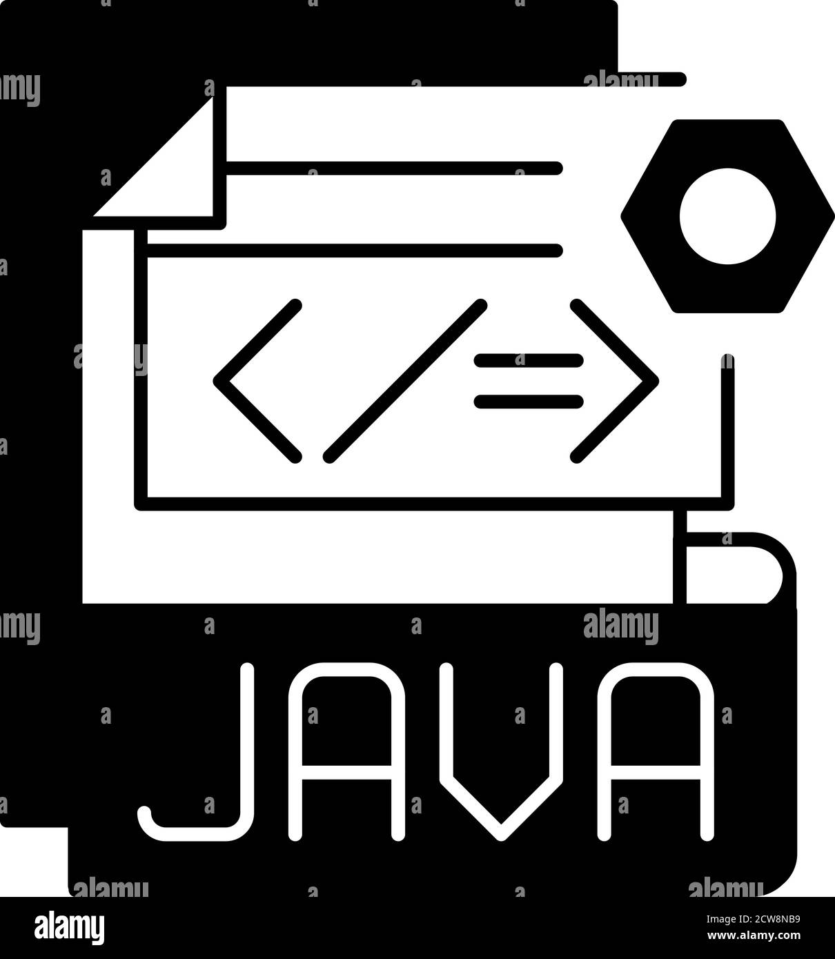 JAVA file black linear icon Stock Vector Image & Art Alamy