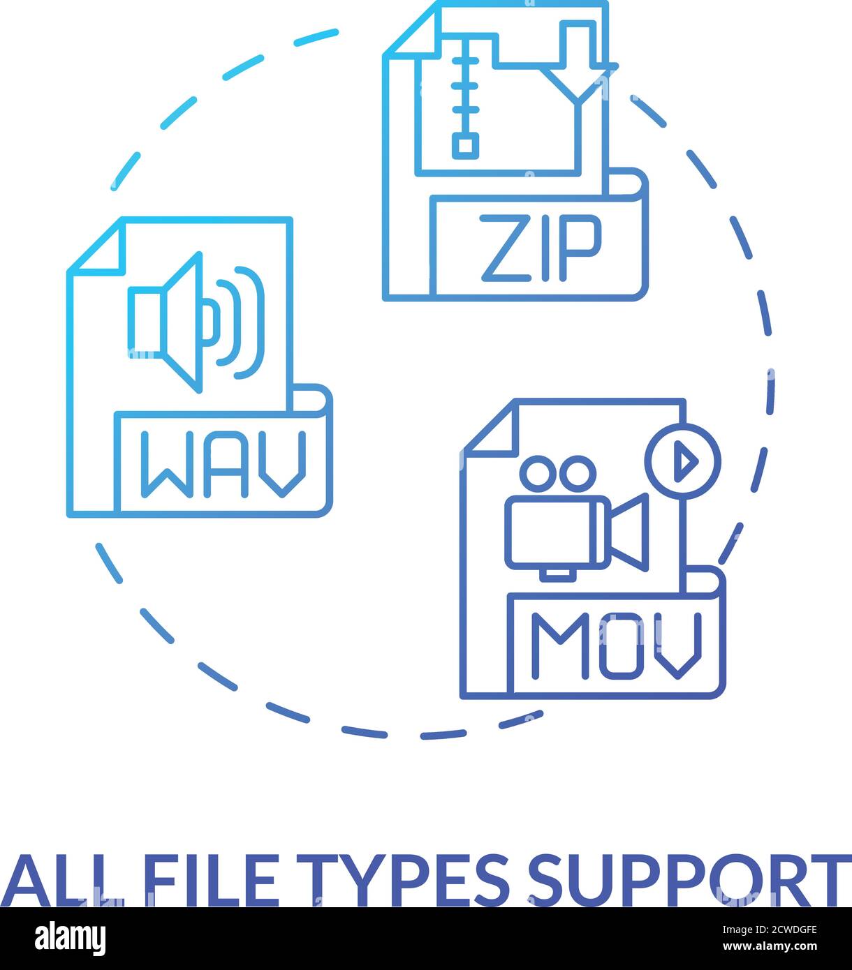 All file types support concept icon Stock Vector Image & Art Alamy