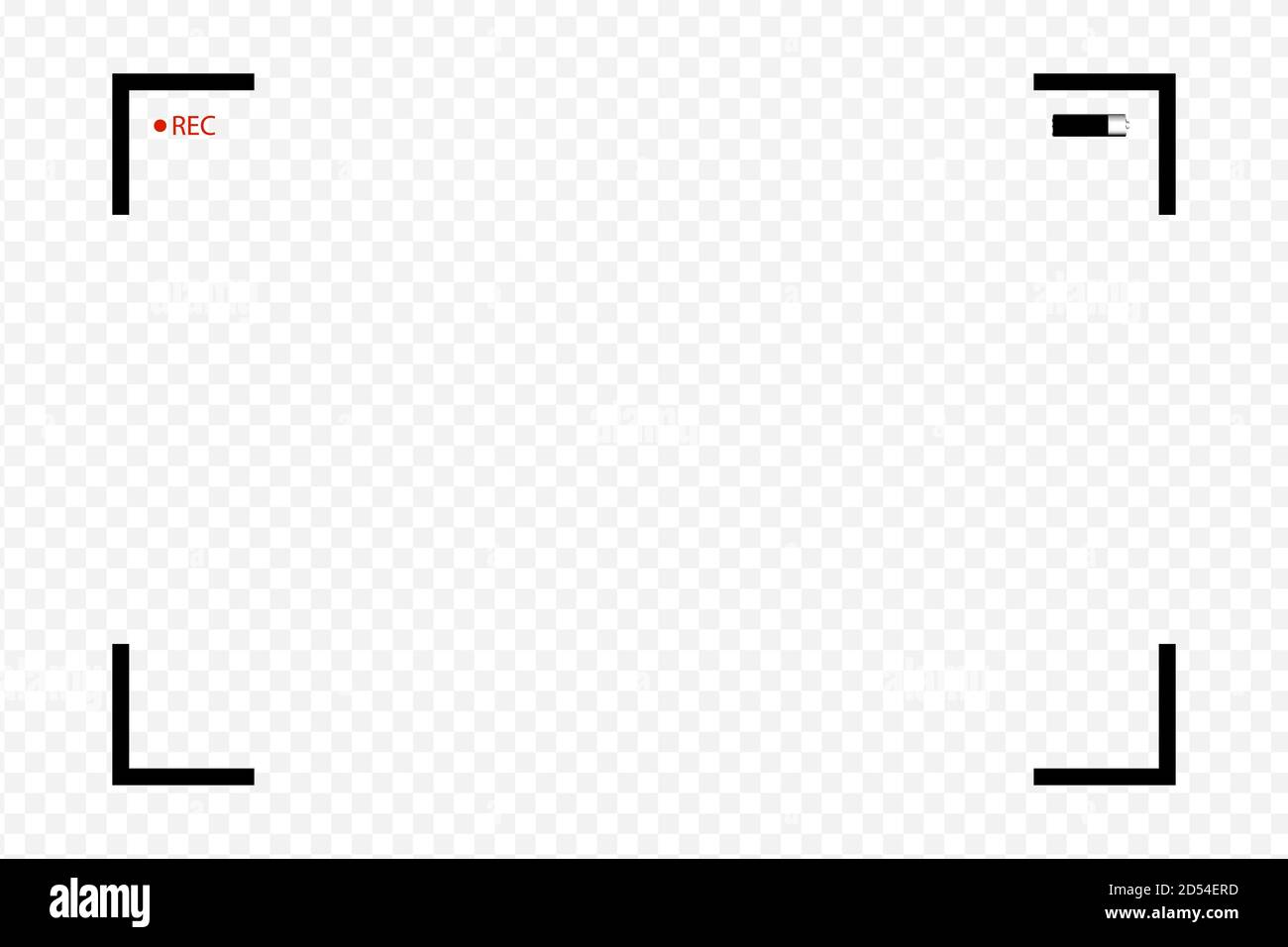 Viewfinder frame of the VCR digital display camera vector frame with