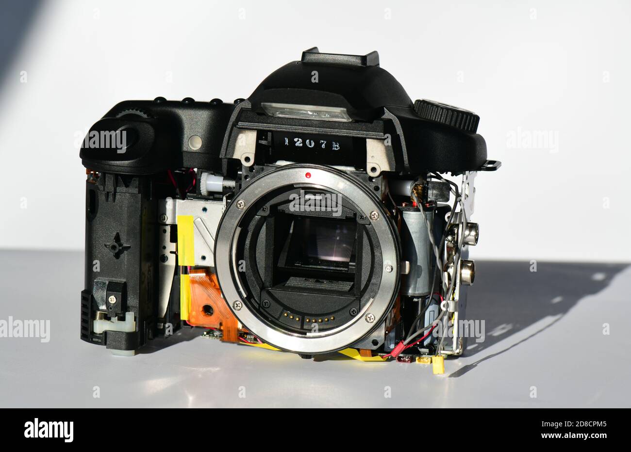 digital camera showing image sensor ccd ( charged coupled device Stock