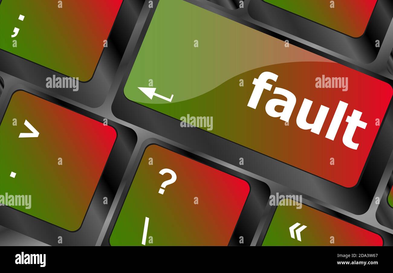 fault button on computer pc keyboard key Stock Photo Alamy