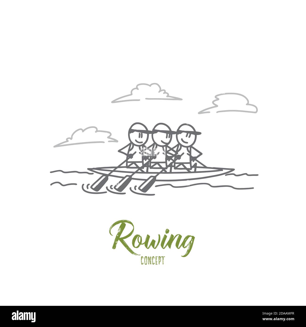 Rowing concept. Hand drawn isolated vector Stock Vector Image & Art Alamy