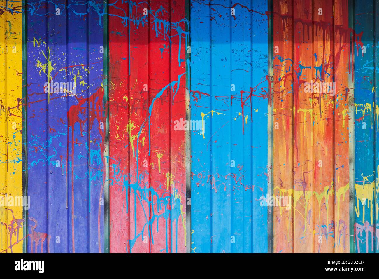 colorful wall splashed with paint Stock Photo Alamy