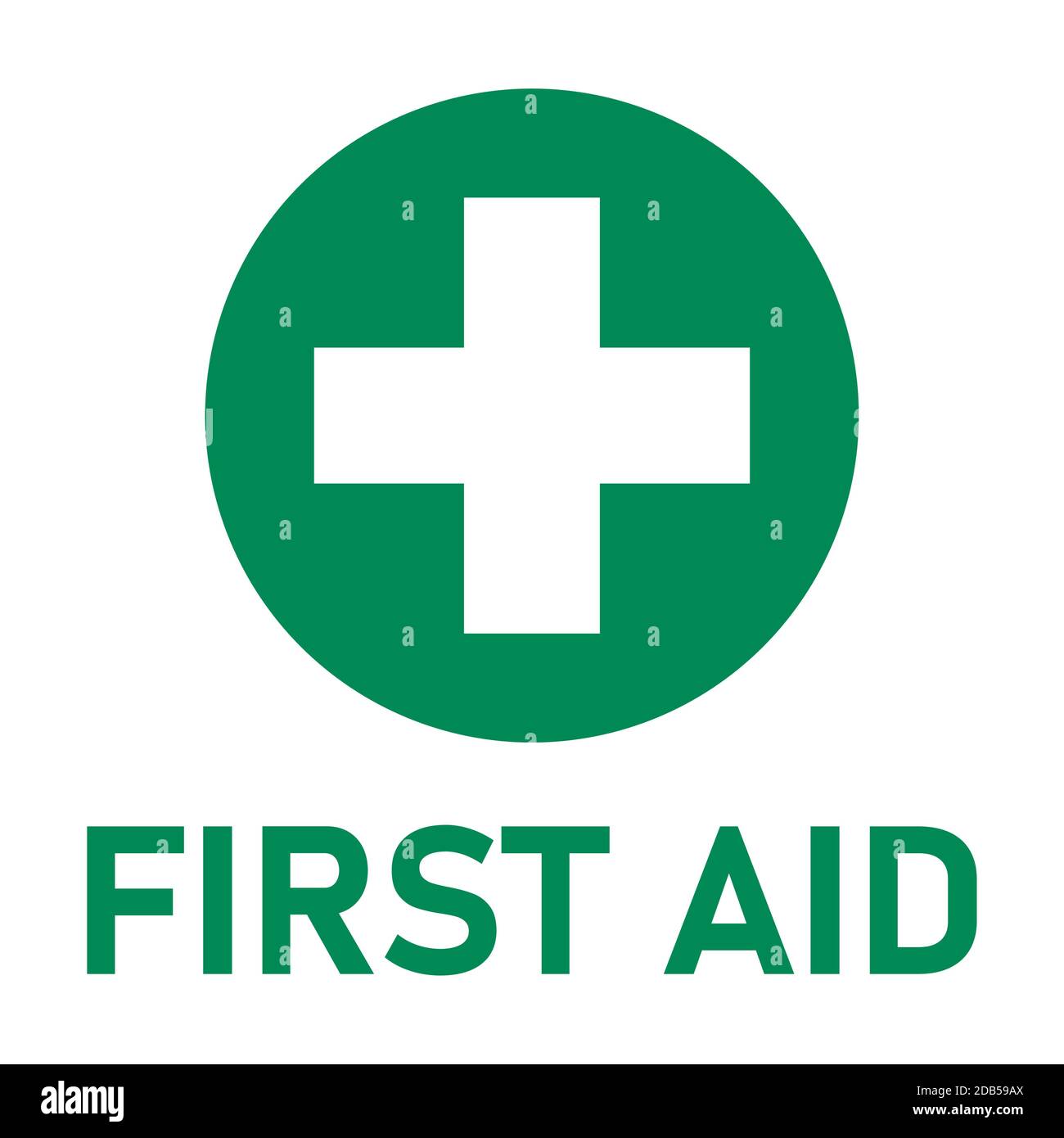 Green First Aid Icon with Cross. Vector Image Stock Vector Image & Art