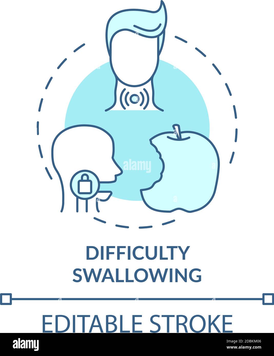 Difficulty swallowing concept icon Stock Vector Image & Art Alamy