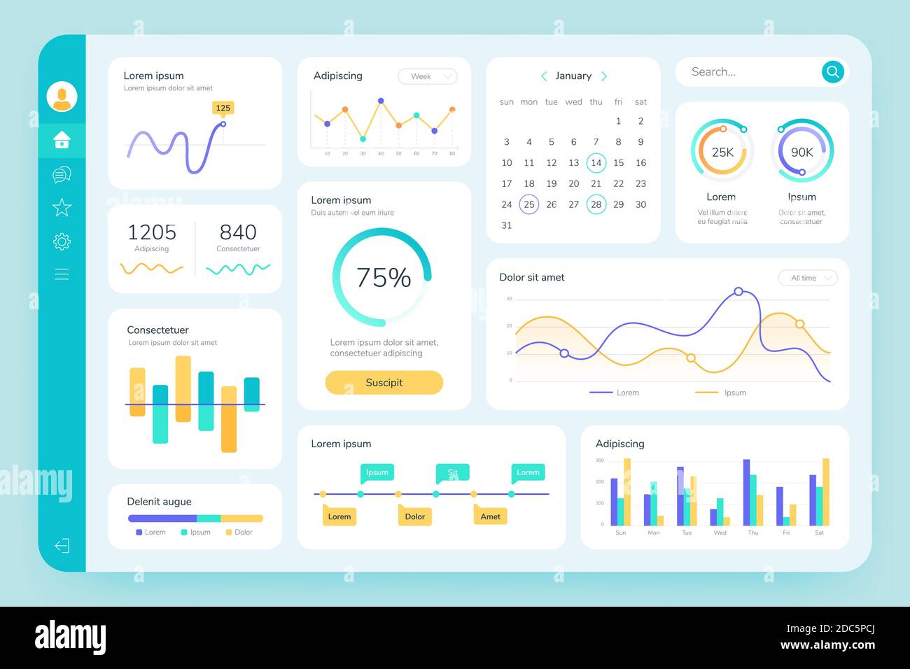 Software interface Stock Vector Images Alamy