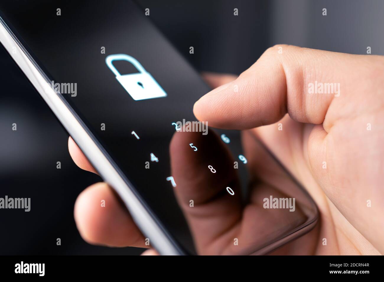 Mobile phone security code, password or lock for personal online