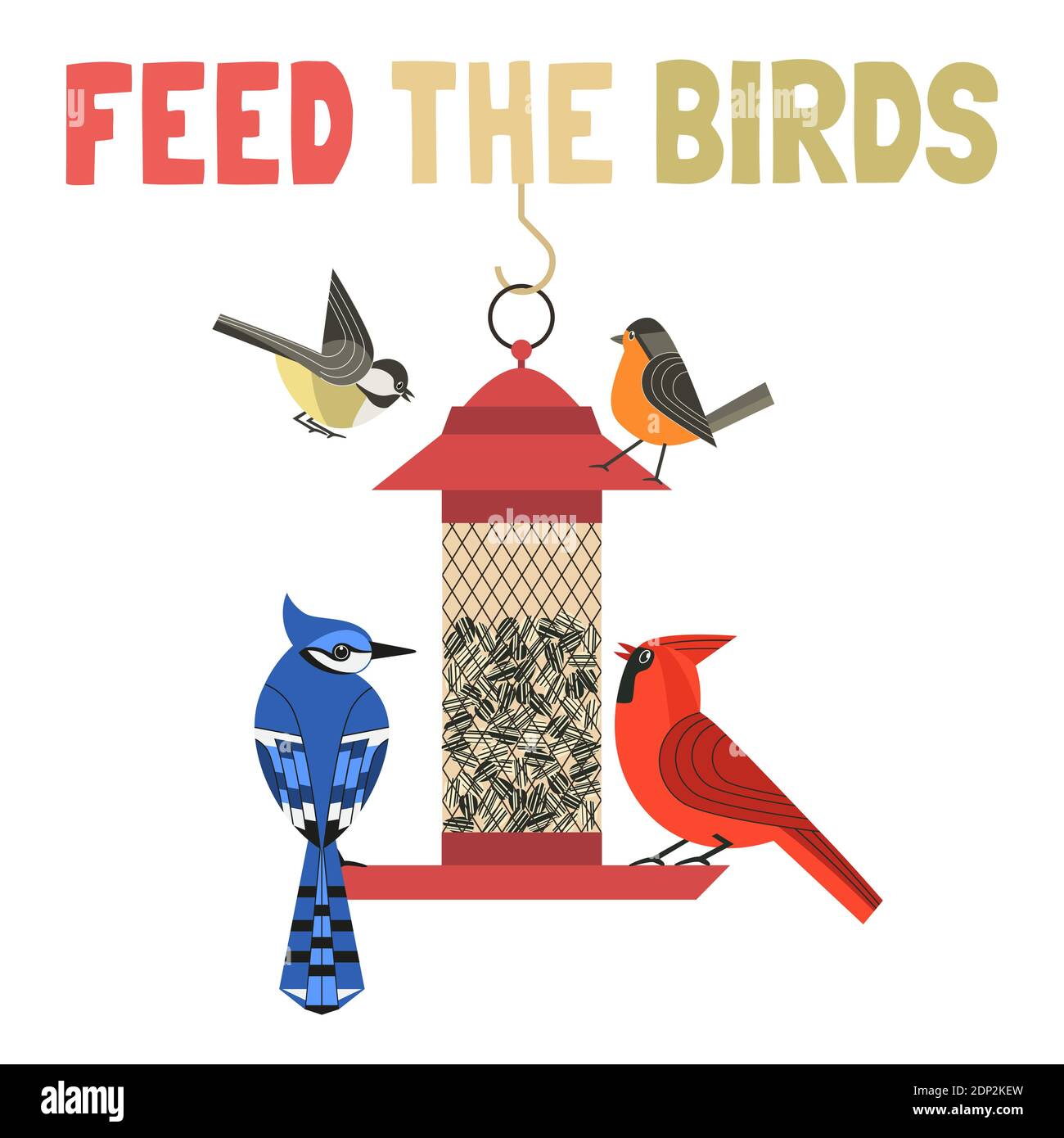 Backyard bird feeder Stock Vector Images Alamy
