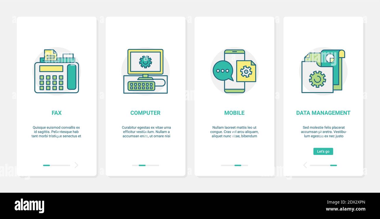 Support communication, call center vector illustration. UX, UI