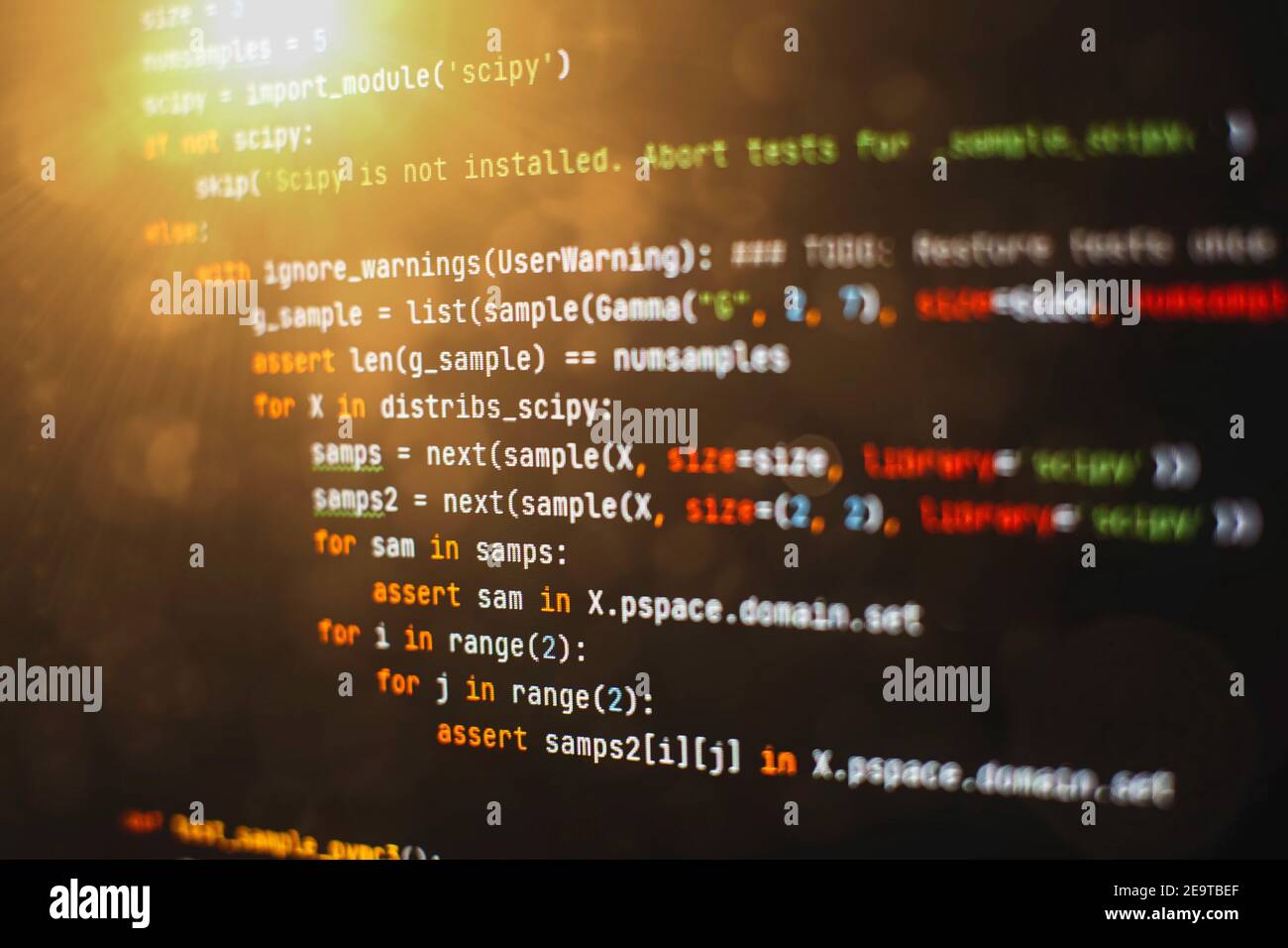 CSS, JavaScript and HTML usage. Monitor closeup of function source code