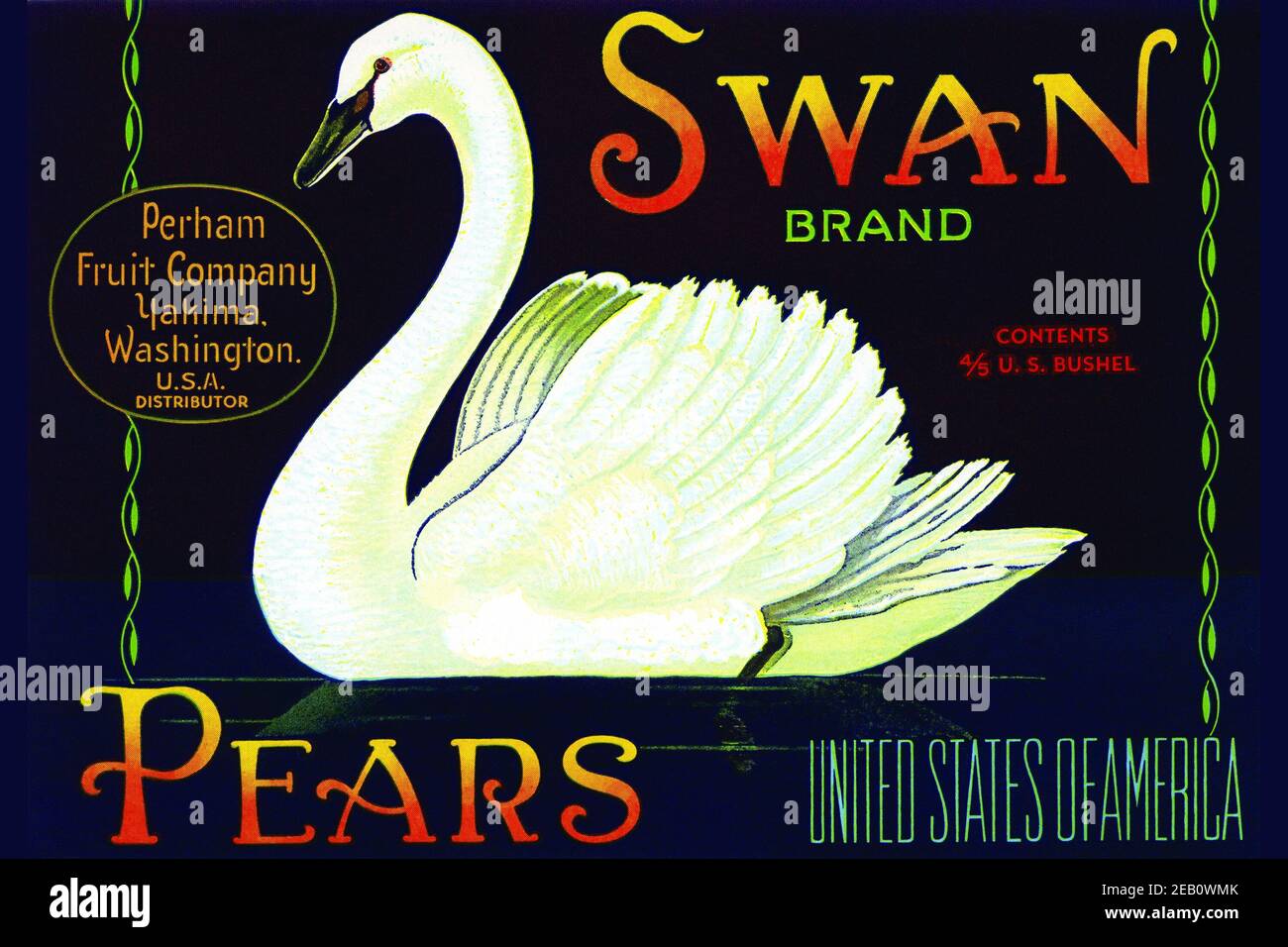 Swan Brand Pears Stock Photo Alamy