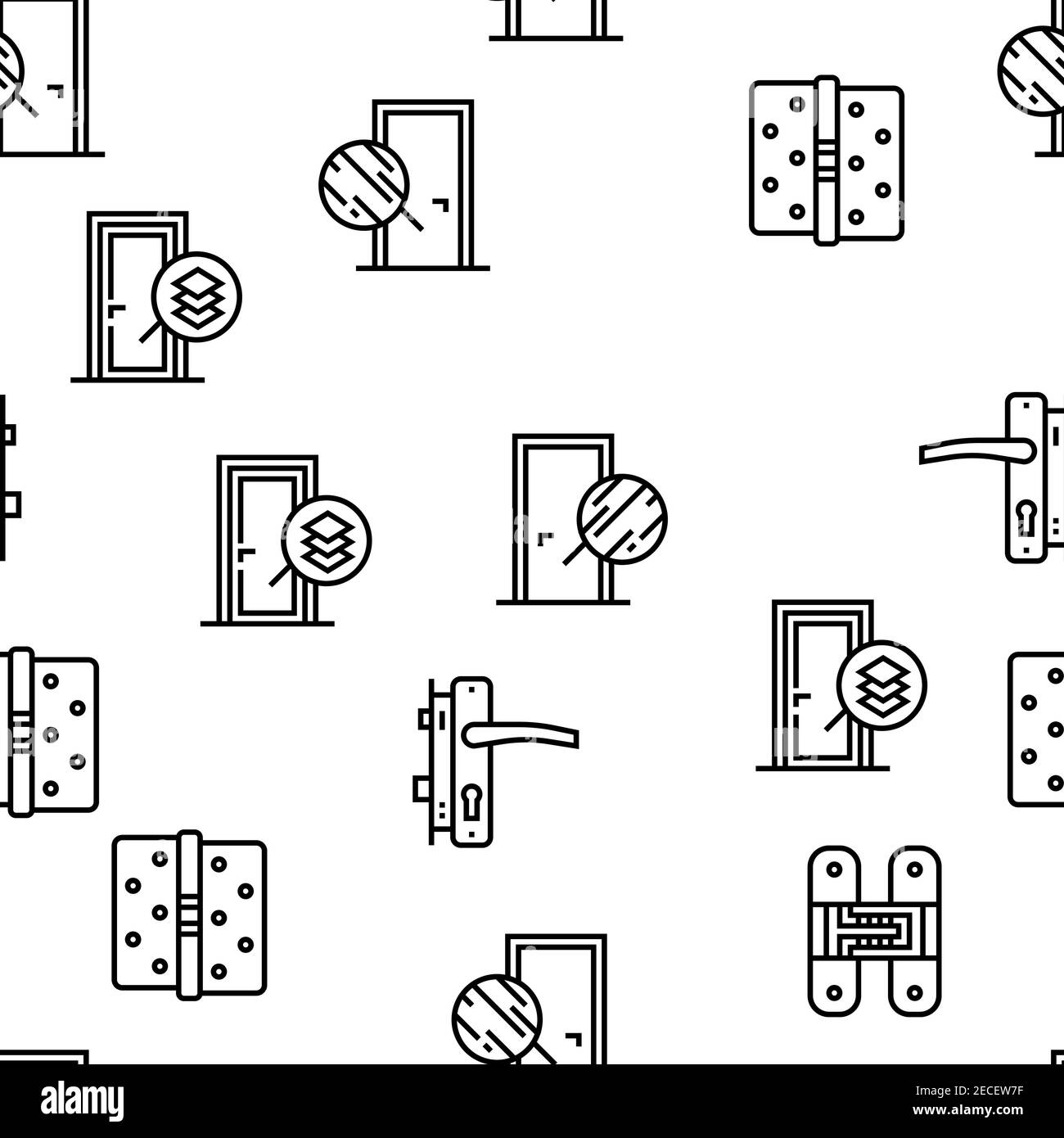 Interior Doors Types Vector Seamless Pattern Stock Vector Image & Art