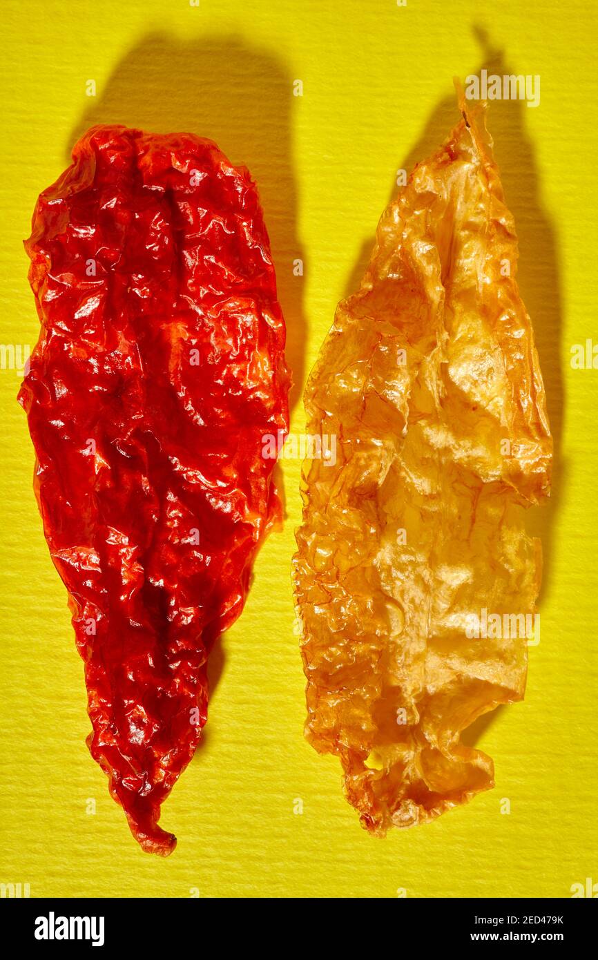 Dried ghost pepper Stock Photo Alamy