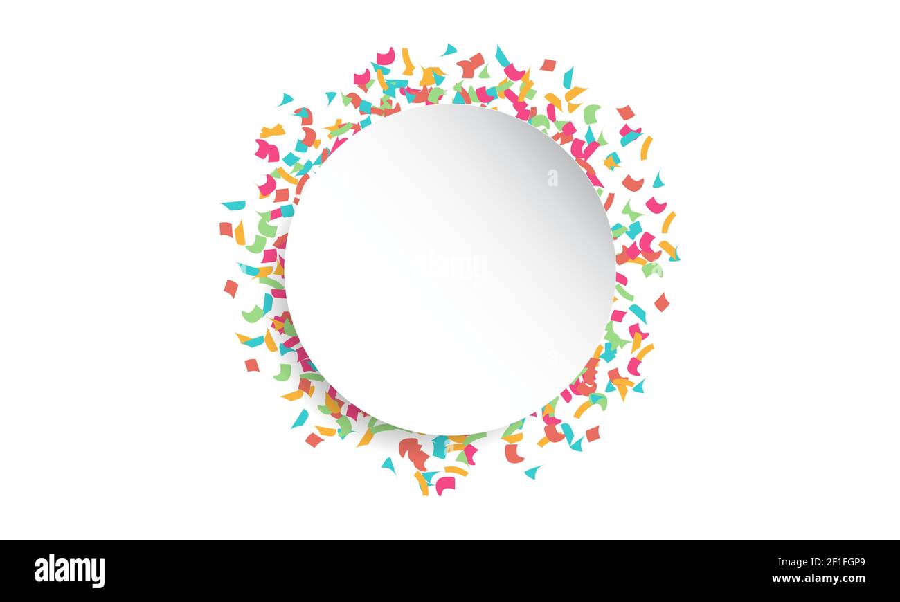 Colorful confetti border frame repeat pattern Stock Vector Image & Art