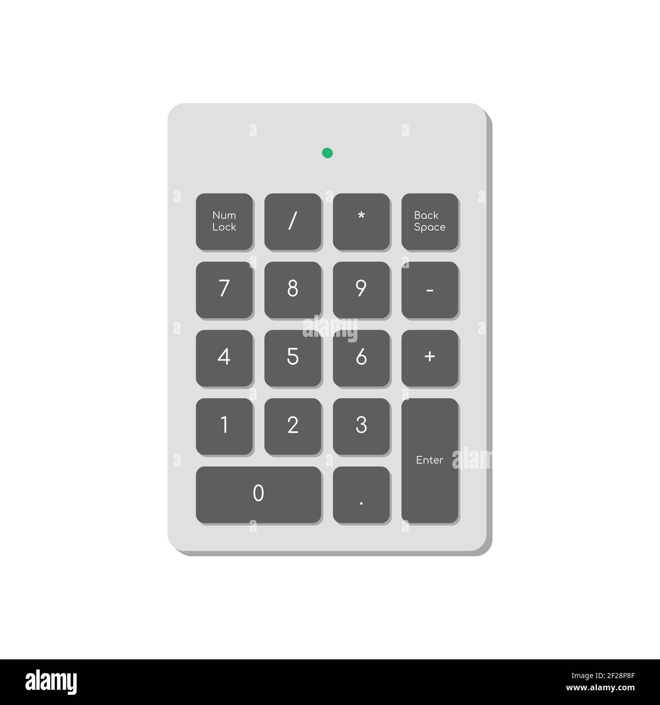 Wireless numeric keypad for computer simplified only with numbers and