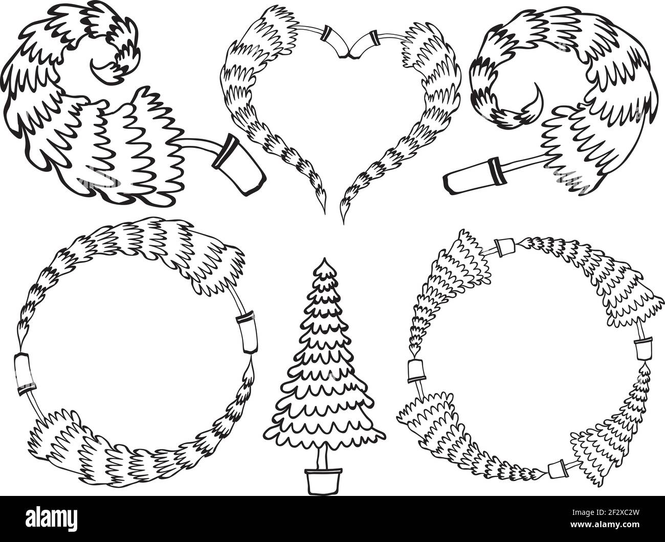 vector drawing Christmas tree background Stock Vector Image & Art Alamy