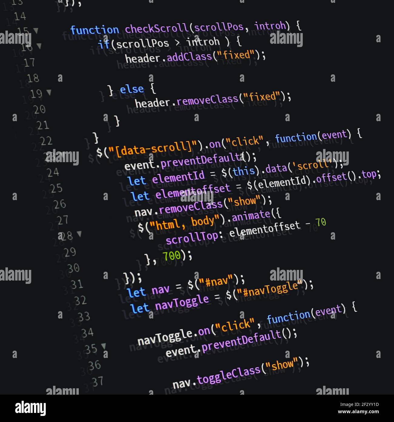 javascript frontend web developing programming language for website