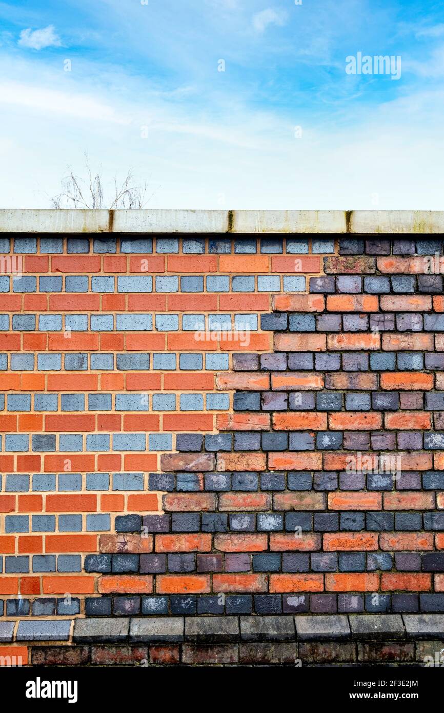 Restored brick wall Stock Photo Alamy