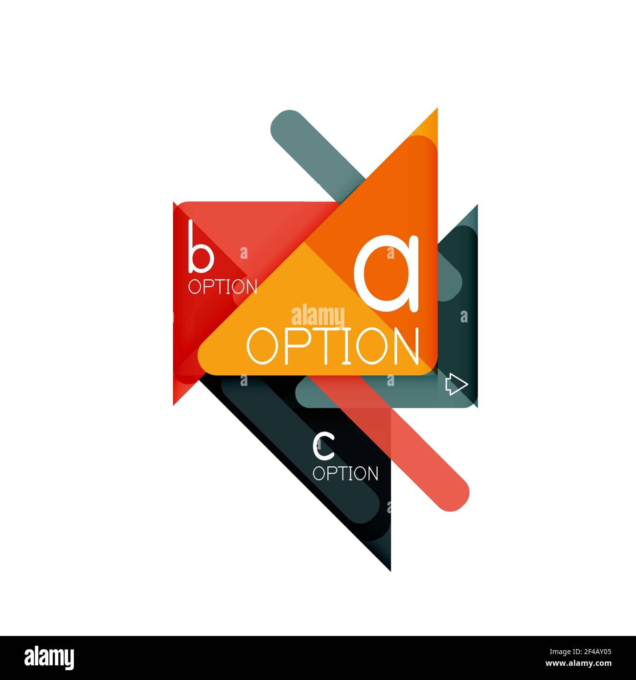 Triangle data visualization design, option infographic layout. Triangle