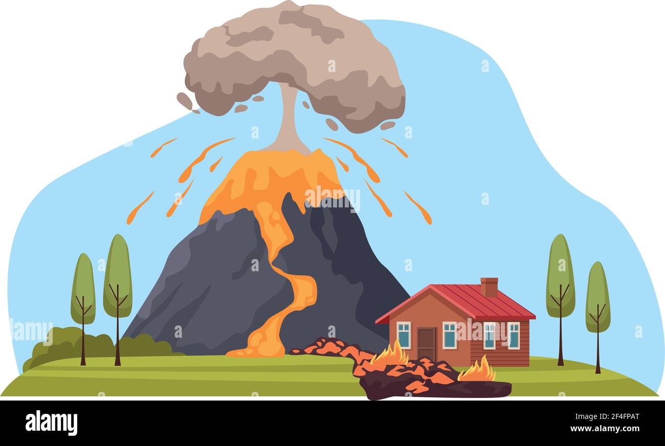volcano eruption disaster Stock Vector Image & Art Alamy