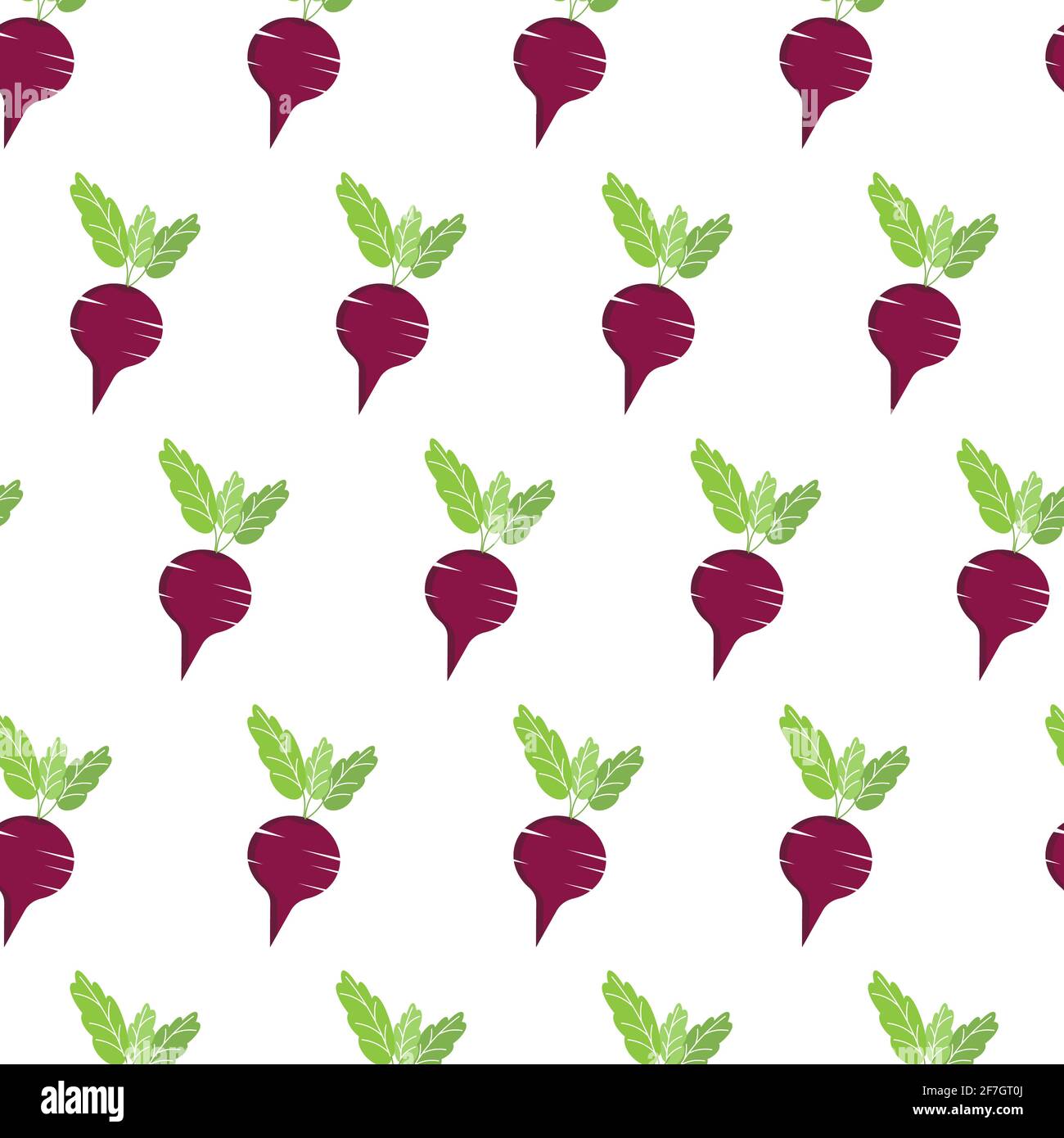 Beetroot pattern. Vector. Simple vegetable drawing Stock Vector Image