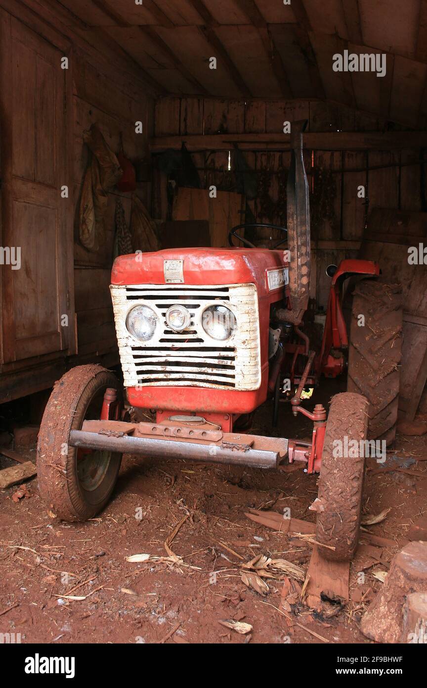 old rusty tractor Stock Photo Alamy