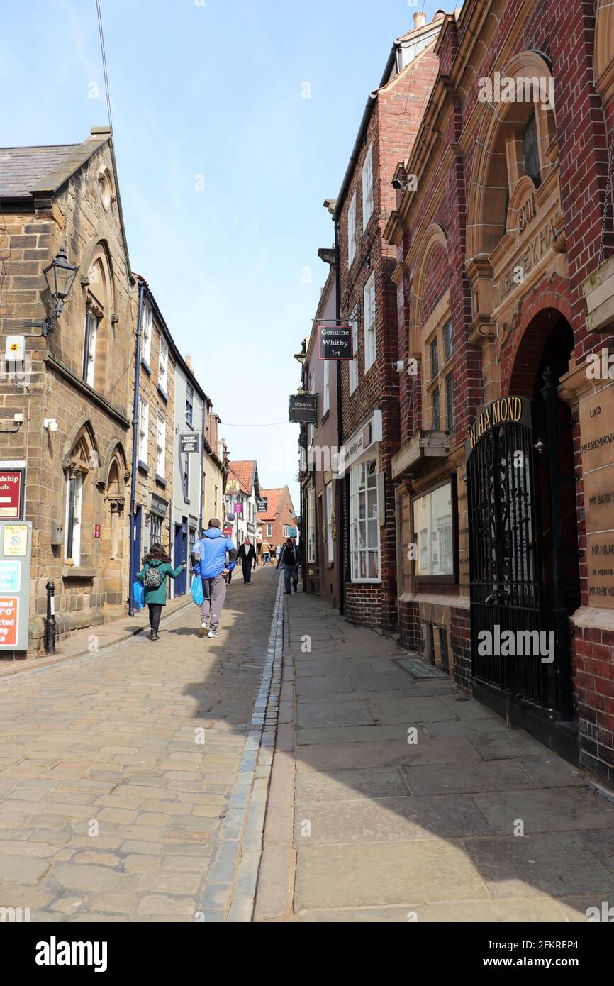 Whitby Town Centre Stock Photo Alamy