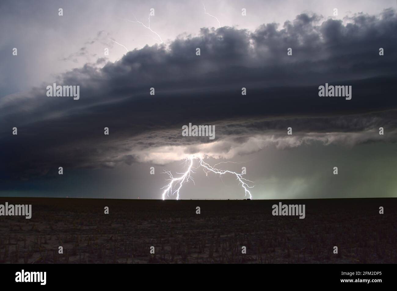 Lightning in Oklahoma Supercell Stock Photo Alamy