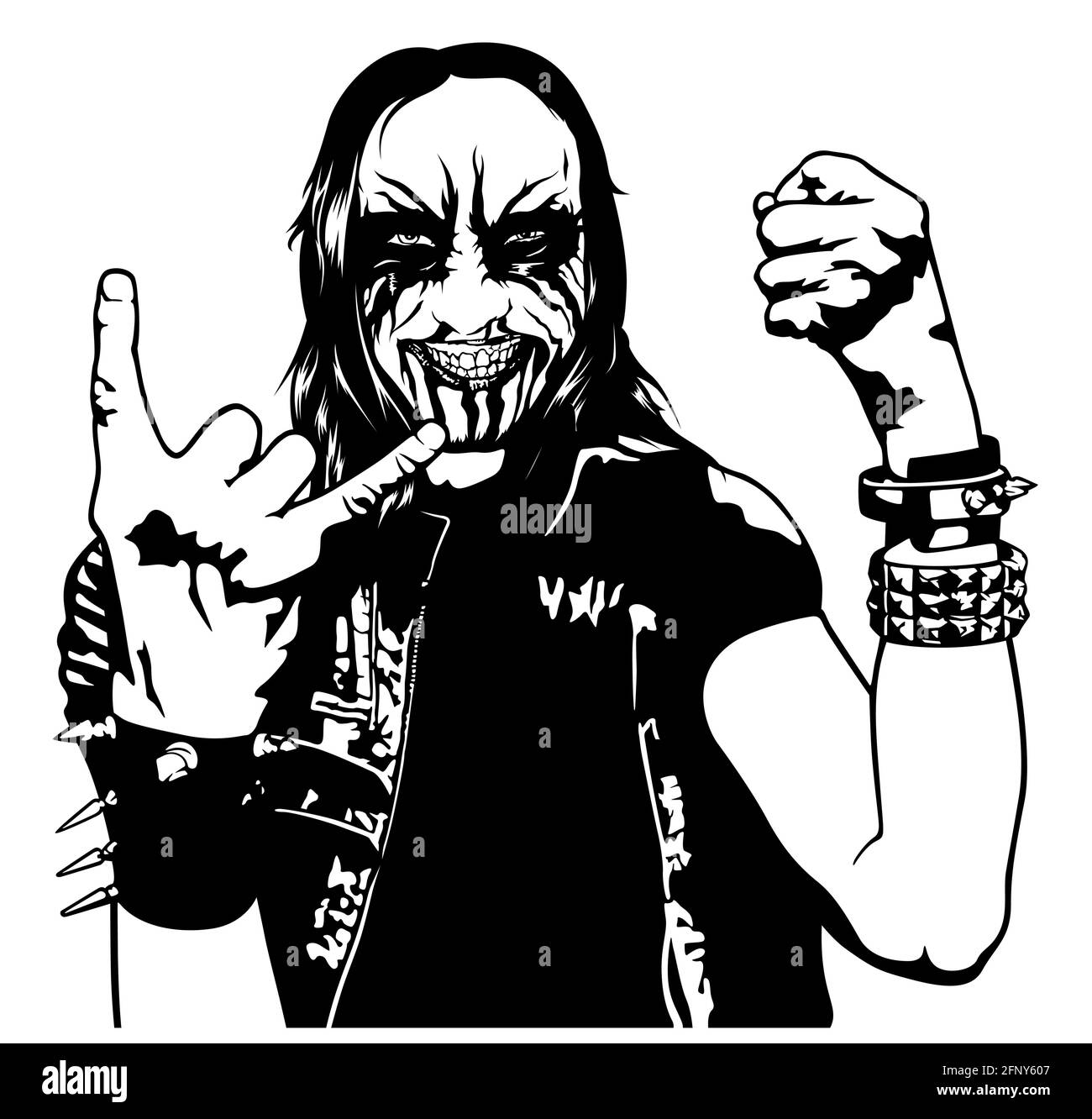 Corpse Paint Makeup Stock Vector Image & Art Alamy