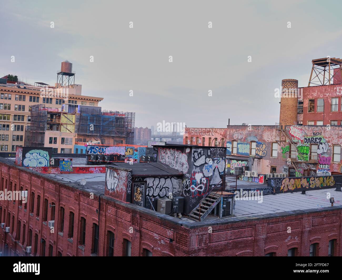 Dumbo Rooftop Brooklyn Stock Photo Alamy