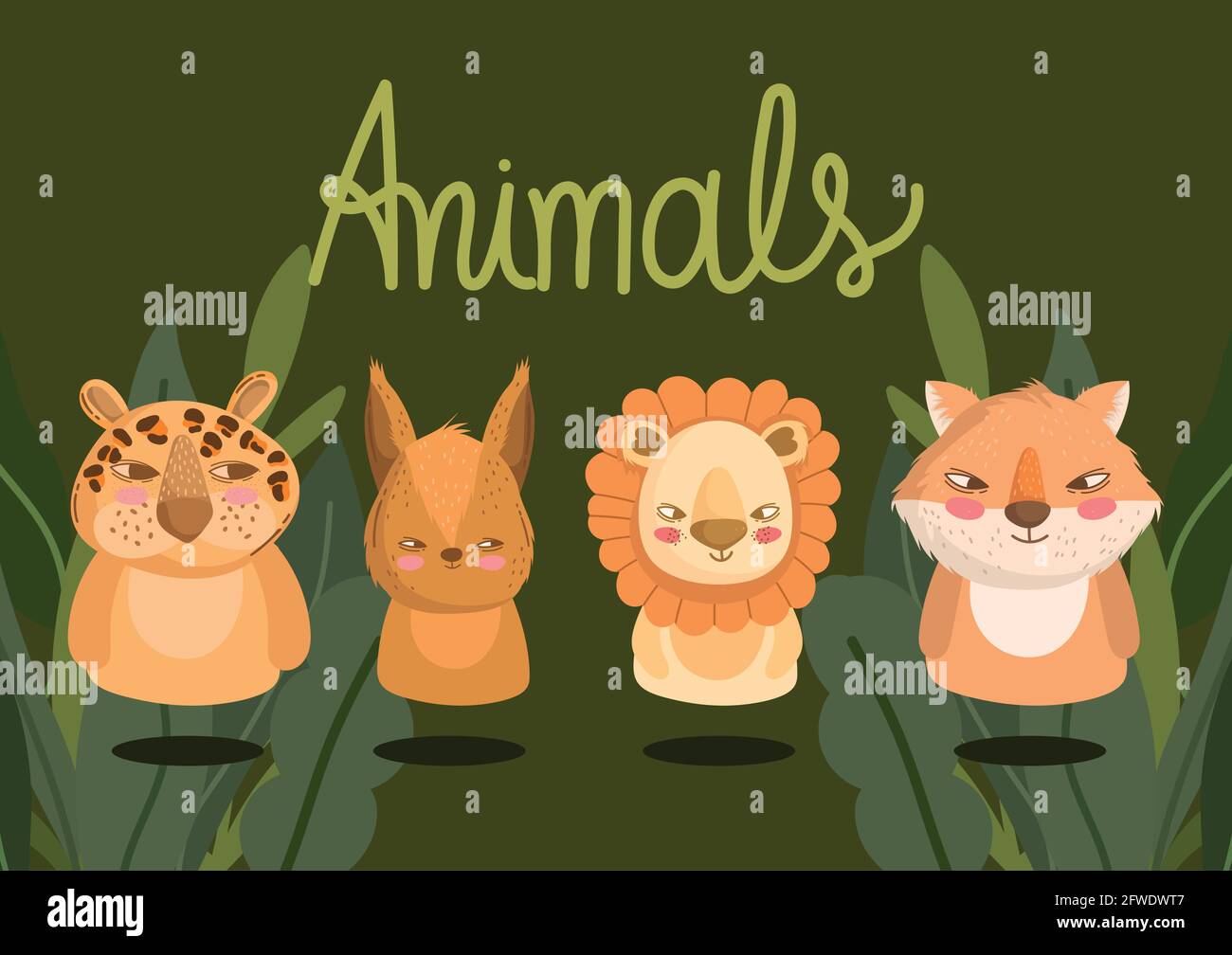 animals forest background Stock Vector Image & Art Alamy