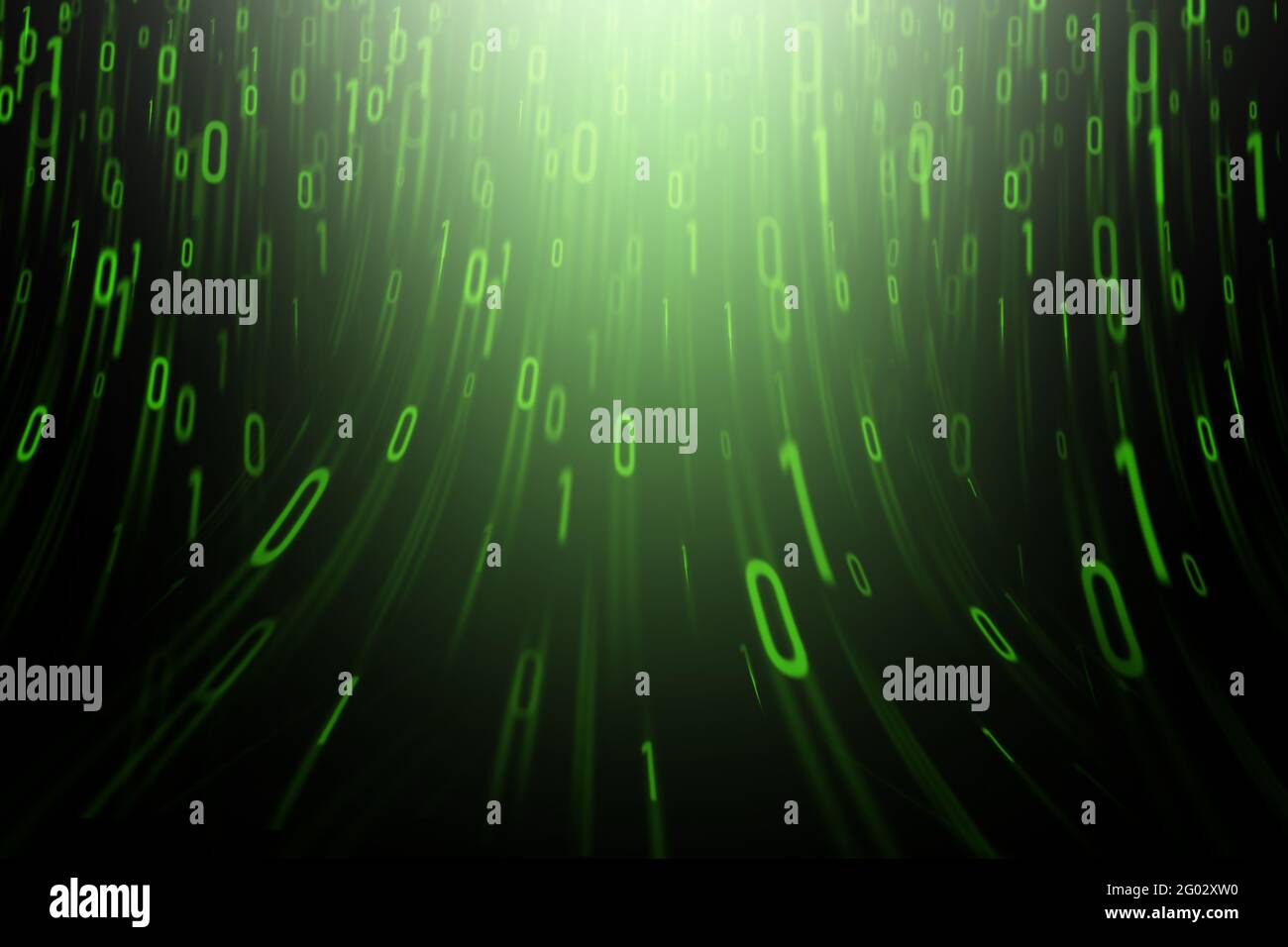 Abstract green binary code on a black background. Green lines of binary code Stock Photo Alamy