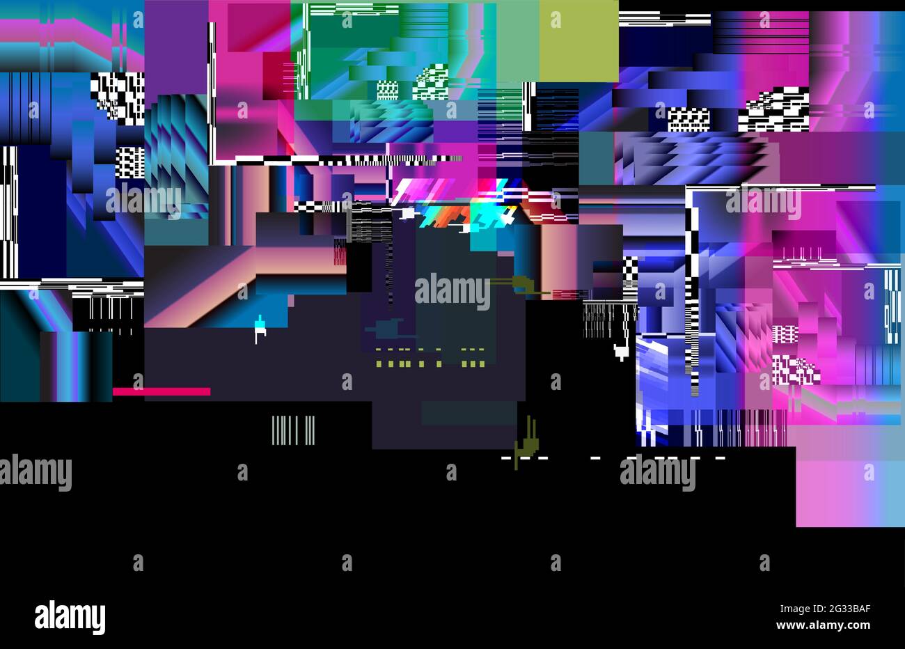 A screen glitch noise background. Display lag texture vector