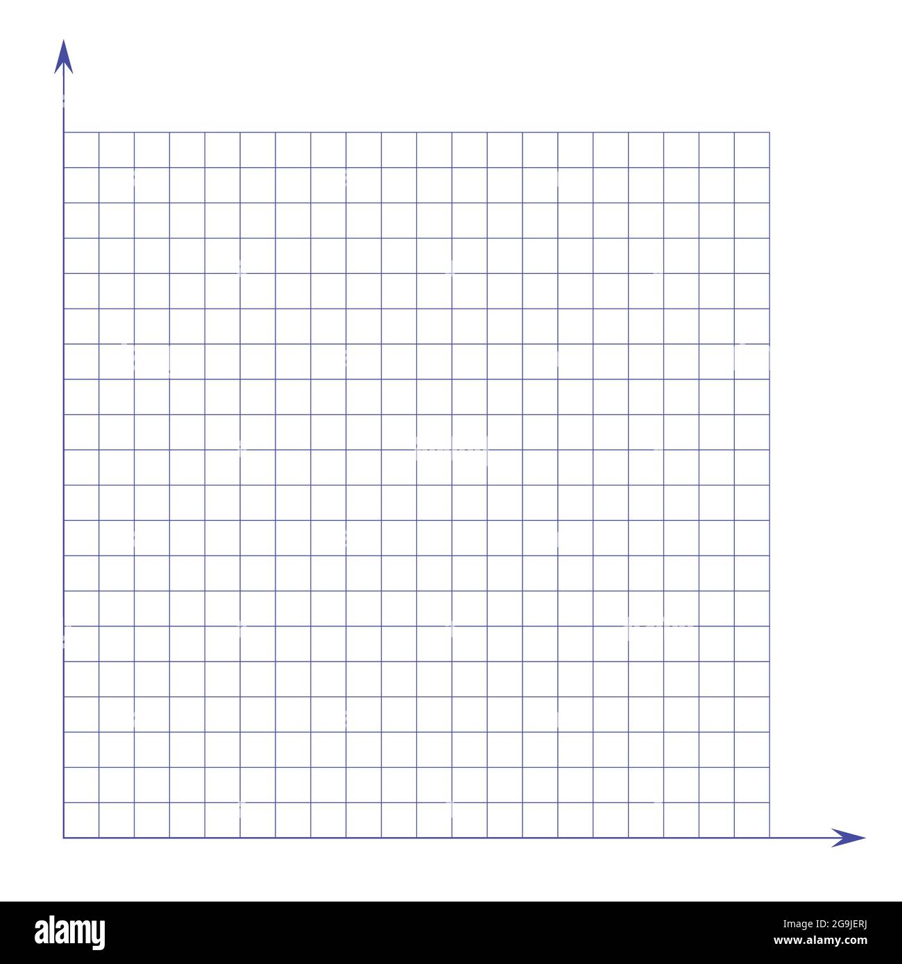 Grid paper. Mathematical graph. Cartesian coordinate system with xaxis