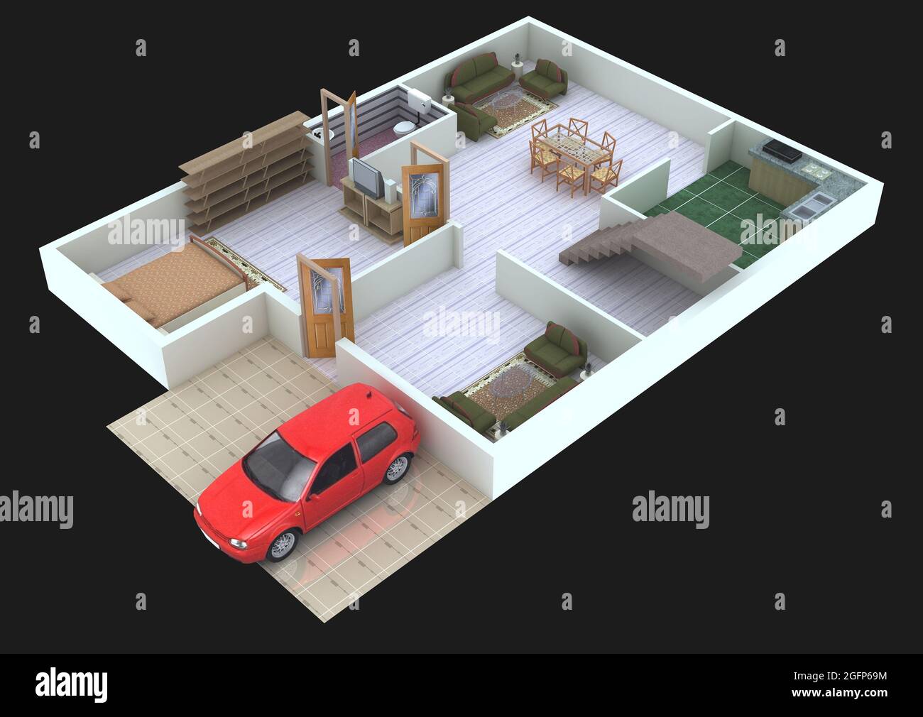 3D floor plan design Stock Photo Alamy