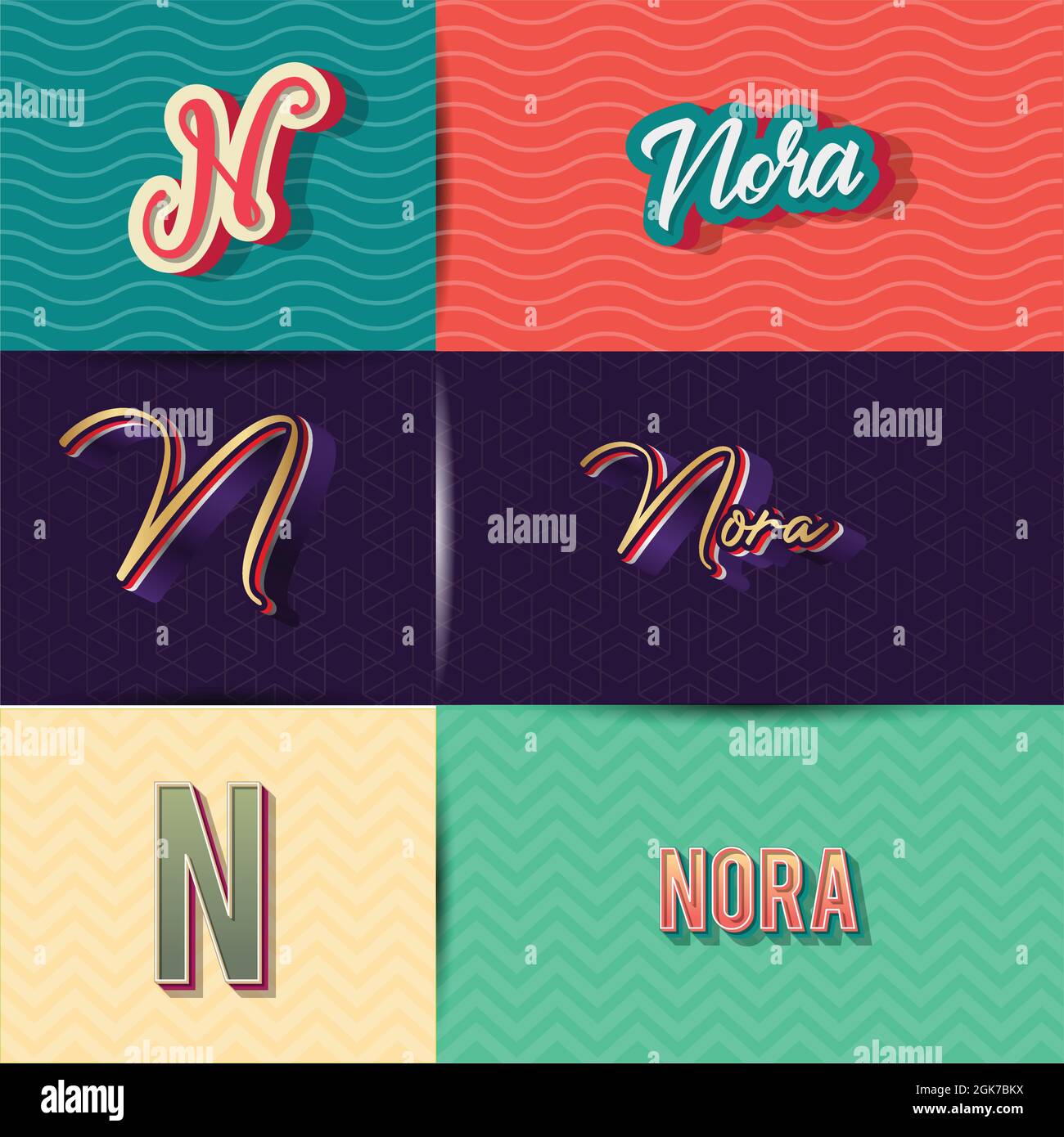 Nora name design Stock Vector Images Alamy